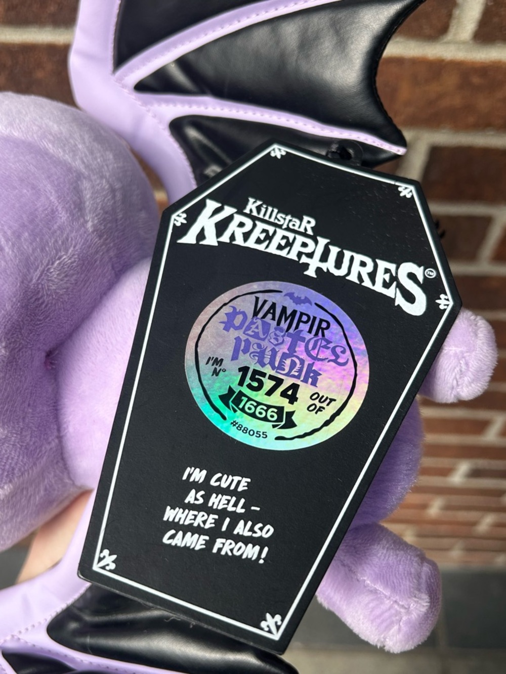 Killstar Kreeptures vampire bat plush - Picture 2 of 13